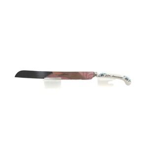 Treasure Masters 25th Anniversary‎ Cake Knife Server Ceramic Handle Floral Blue